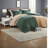 Modern Bedding Sets, 3 Piece Full Queen Corduroy Comforter for Home