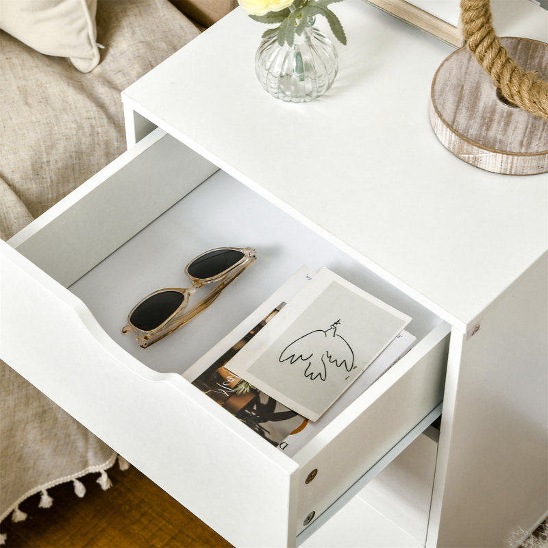 Benzion 40cm W Particle Board Bedside Table