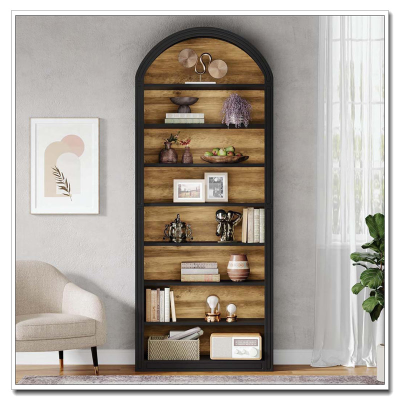 Étagère de rangement ouverte 79,53 "à 8 niveaux 79, Noir / brun