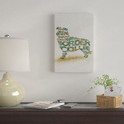 Border collie par Ayse Deniz Akerman - estampe numérique sur toile tendue avec châssis