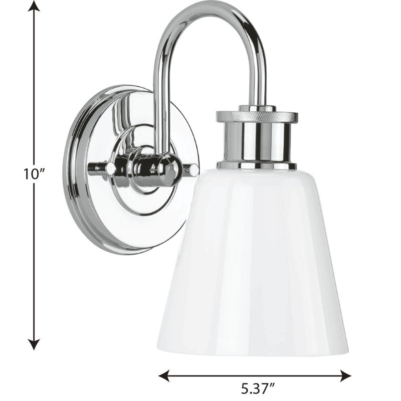 Hollymead Armed Sconce, Polished Chrome