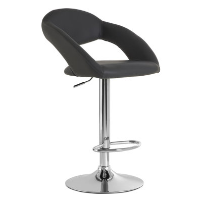 Petersfield Swivel Upholstered Adjustable Height Bar Stool