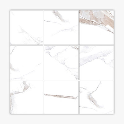Calacatta 12"" x 12"" Porcelain Grid Mosaic Wall & Floor Tile -  Direct Stone Source, POR10061-MPN