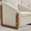 Upholstered Accent Armchair With Wood Accent Base-118494084