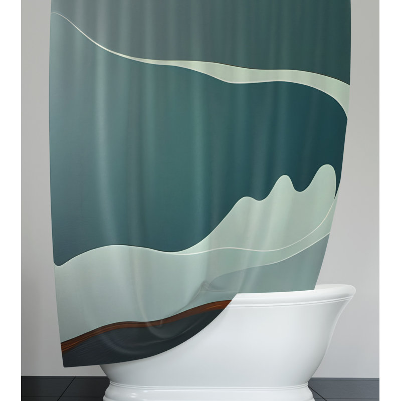 Rideau de douche Crescen, H 72 po x l 70 po
