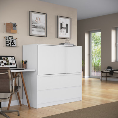 Solid Wood Rectangle Accent Cabinet