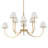 Uttermost Poppins 8 Light Brass Chandelier
