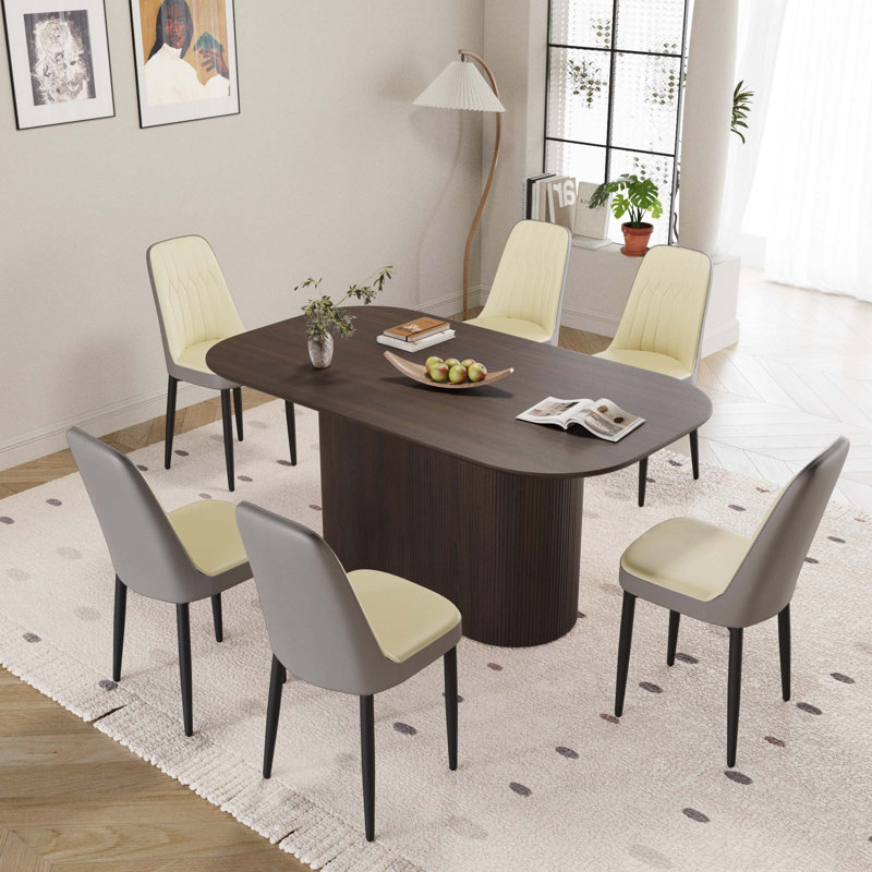 Ensemble de salle à manger en MDF Elegant Modern Comfort Home & Kitchen