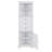 Tall Triangular Corner Cabinet With Triple Drawers And Customizable Shelves For Bathroom Kitchen-117531016