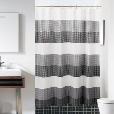 Rideau de douche tissé gaufré 70 po x 72 po
