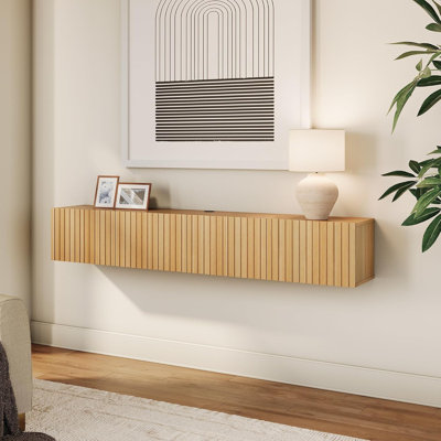 Meuble audio-vidéo flottant en bois