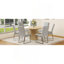 Ensemble de chaises de salle à manger rembourrées en polyuréthane avec table à colonnes romaine ronde, rangement inclus, convient aux restaurants / cafés-1501848665