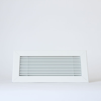Registre de ventilation en aluminium de qualité supérieure avec insert linéaire blanc amovible, 4 po x 10 po
