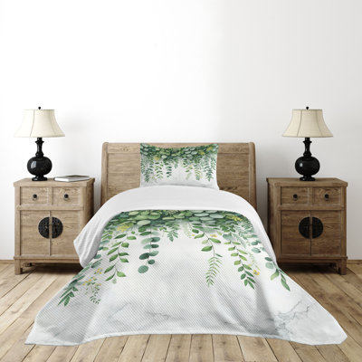 Polyester Floral Coverlet