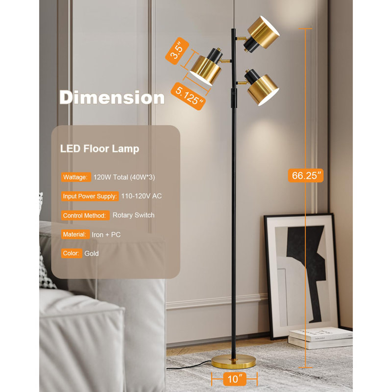 Floor Lamp, Doré