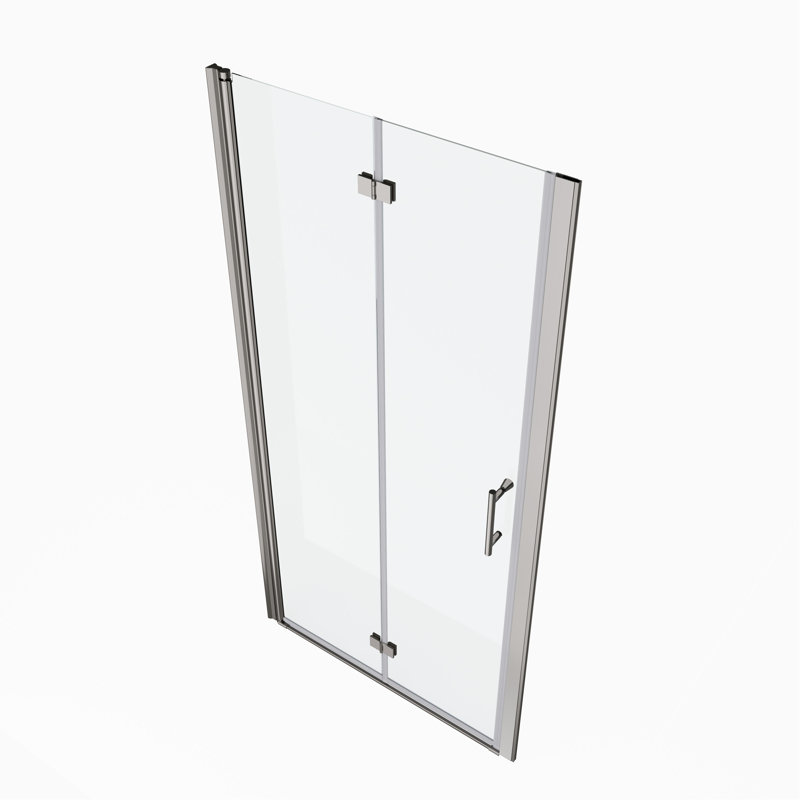 Versatile 1 3/8" Adjustment,Universal Pivot Shower Door, With 1/4" Tempered Glass Finish, Chrome