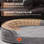 Lit pour chien ovale en mousse à mémoire de forme Tucker Murphy Pet ™, avec doublure imperméable et housse lavable amovible-95781337-95781342