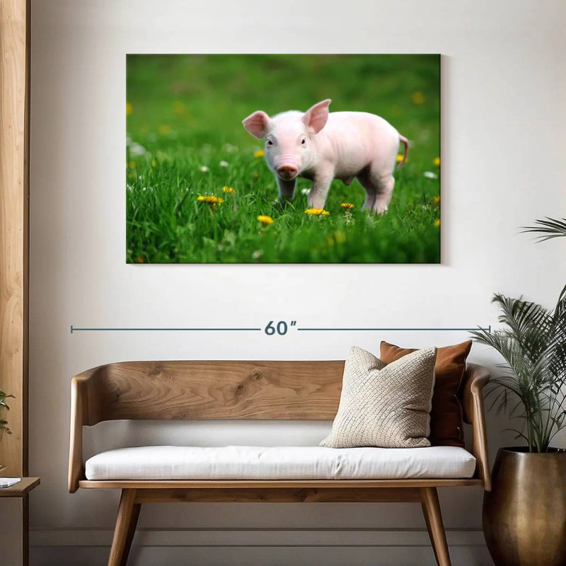 Brampt Spring Grass Pig, 30" H x 45" W