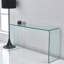 Console de salon transparente avec coins arrondis - Élégante et pratique Facile à nettoyer, entretenir, dégager la table, apparence simple, multi-usage pour la surface de la maison