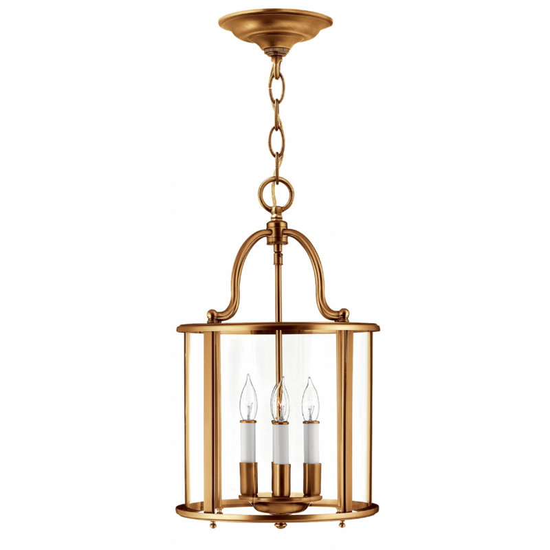 Lustre tambour 4 lumières Tide, Laiton antique
