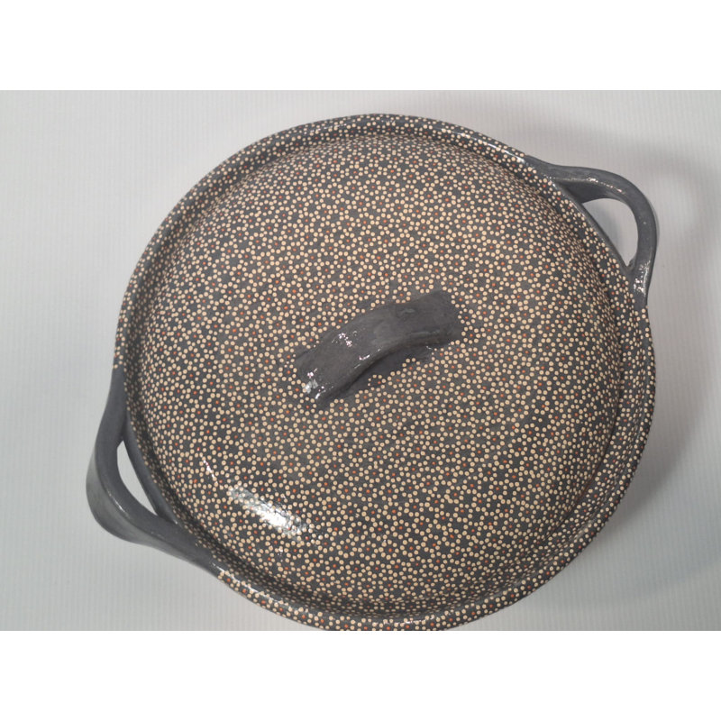 4.5Qt Lead Grey Clay Rice Bowl