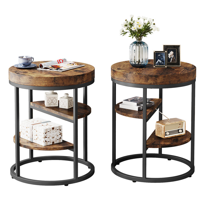 Table de bout Leighann, Brun / noir