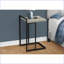 Table basse moderne à économie d'espace avec plateau en stratifié gris Base en métal noir pour le salon / la chambre à coucher