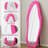 63"x24" Full Length Irregular Wavy Mirror – Flannel Wrapped Wooden Frame, Standing/wall-mounted For Bedroom, Living Room, Dressing Room (pink)-1076293704