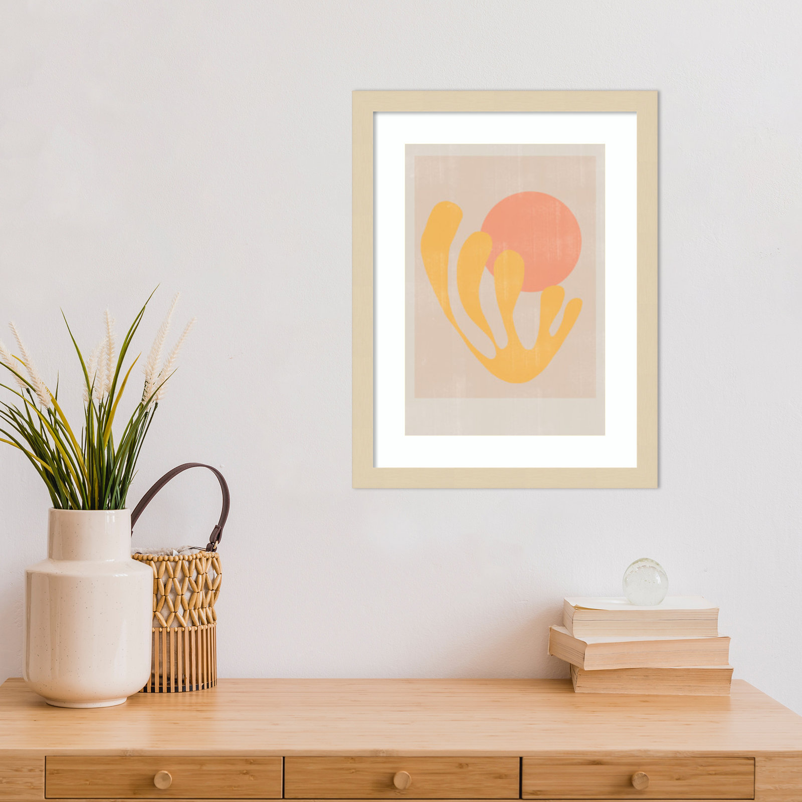 Giese "Modern Plant No. 2" Print, Brown, 17" H x 13" W