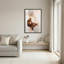 Bronze et beige, formes abstraites avec texture de marbre et art mural sur toile-133918771