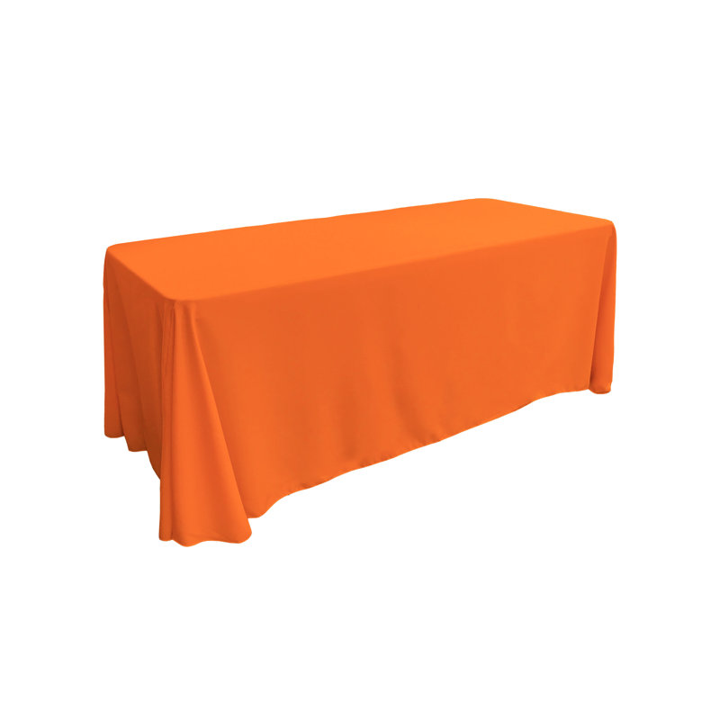Rectangular Stain-Resistant Polyester Tablecloth - Basics by Wayfair™, Orange, 132" x 90"