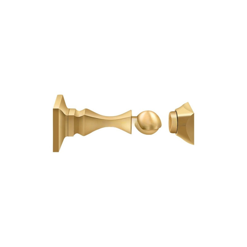 Deltana MDH35U26 Magnetic Door Holder 3-1/2" in Polished Chrome, Lifetime Brass