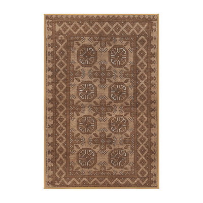 Tapis brun/gris traditionnel Elka