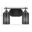 Barre d'éclairage de salle de bain 2 lumières Roderik avec verre matriciel de 4 po-1771663180-1771663182