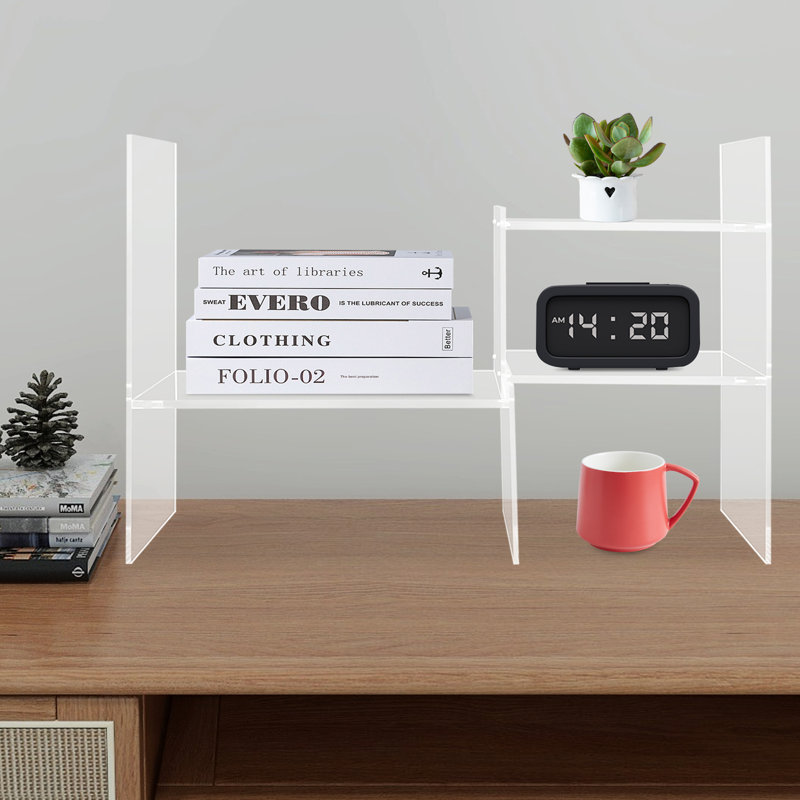 Adjustable Acrylic Desktop Shelf