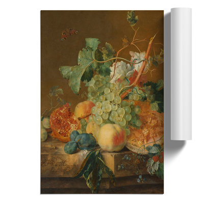 Still Life with Flowers and Fruit by Jan van Huysum - Frameless Print