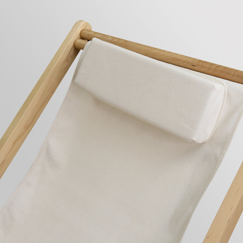 Chaise de plage inclinable Festus, Naturel