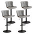 Swivel Upholstered Adjustable Height Counter Stool with Metal Frame