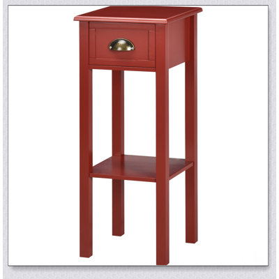 Stylish 2-Tier Side Table With Drawer And Bottom Shelf, Perfect For Small Spaces And Elegant Living Room Decor