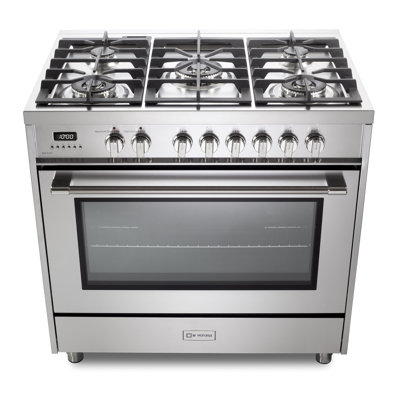 Verona Prima Series 36 Inch Dual Fuel Range with 5 Sealed Burners