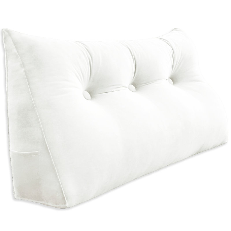 Wedge Reading Pillow, 50cm H x 100cm W, White