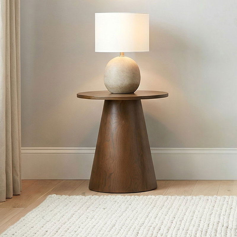 Table de bout d'appoint en bois Franklin, Brown Wood