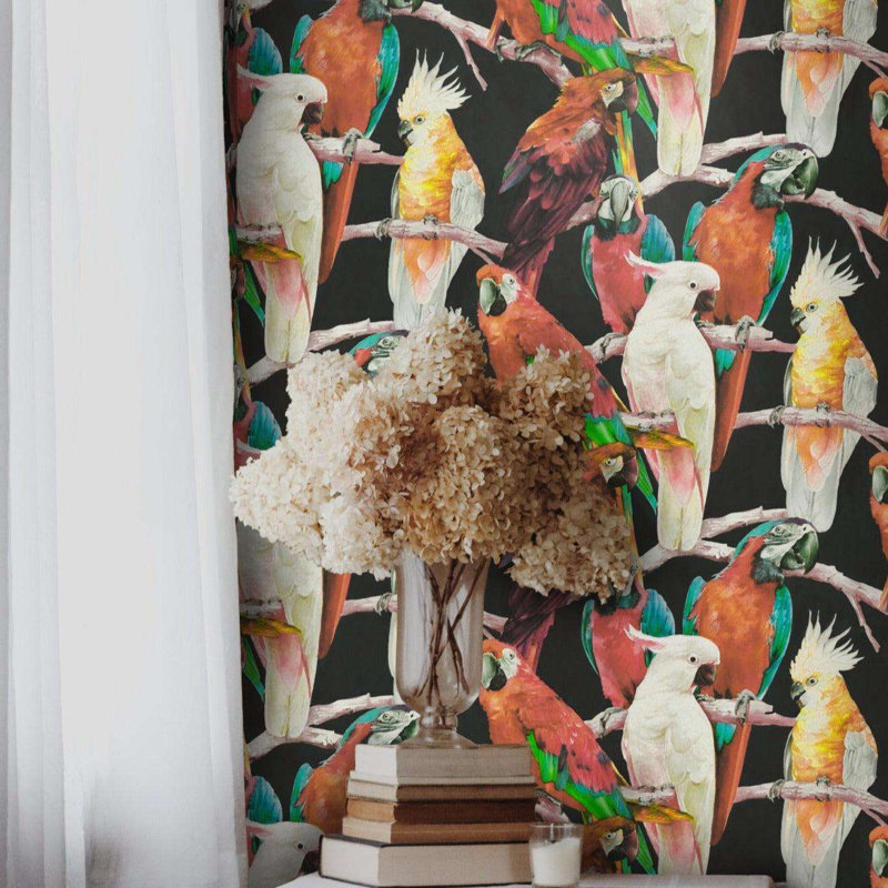 Parrot Wallpaper Black