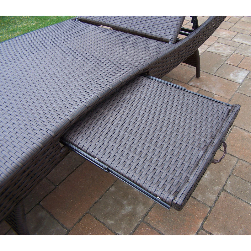 Chaise longue inclinable avec table Balhi