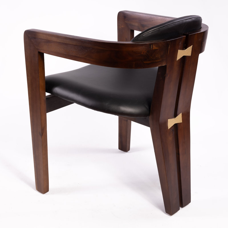 Serena Upholstered Arm Chair, Black, Brown