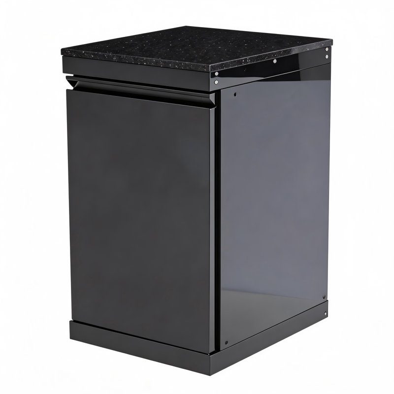 Single Door Storage Locker Outdoor Kitchen Islands Black