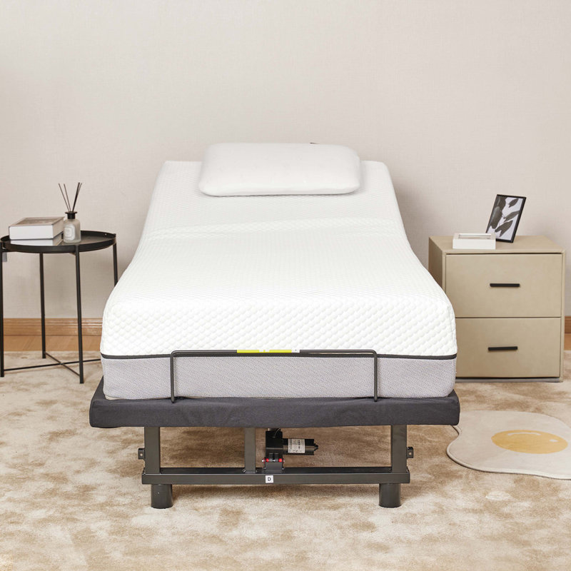 Base de lit réglable avec tête et pied inclinables, moteur silencieux, zéro gravité, Lit simple