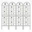 Ensemble de 2 treillis de jardin en métal 86,7 "x 19,7" antirouille pour plantes grimpantes-423202884