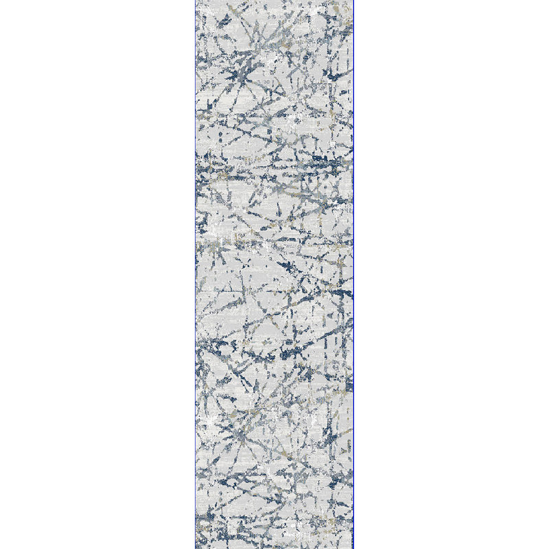 Tapis gris / bleu Dionatta, Tapis de couloir : 2 pi 2 po x 7 pi 7 po