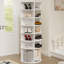 Tour à chaussures rotative, 7 niveaux, support blanc Style 7, garde la maison bien rangée, peut contenir 28 paires.